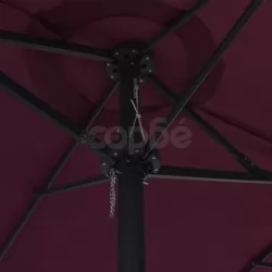Градински чадър с алуминиев прът, 460x270 см, бордо