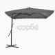 Градински чадър със стоманен прът, 250x250 см, антрацит