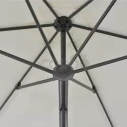 Градински чадър със стоманен прът, 300 см, пясъчен