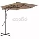 Градински чадър със стоманен прът, 300 см, таупе