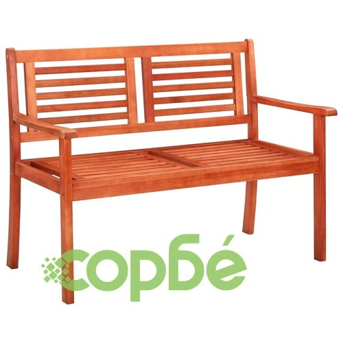 2-местна градинска пейка, 120 cм, евкалиптово дърво масив ➤ топ цена ➤ sorbe.bg