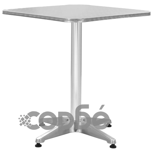 Бистро комплект, 3 части, алуминий, сребрист ➤ топ цена ➤ sorbe.bg