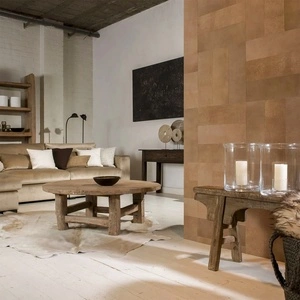 WallArt Кожени плочки Nathan, винтидж кафяво, 16 бр