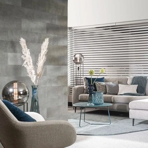 WallArt Кожени плочки Connaught, нюанси на сиво, 16 бр