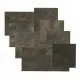 WallArt Кожени плочки Bonham, черно в два нюанса, 32 бр