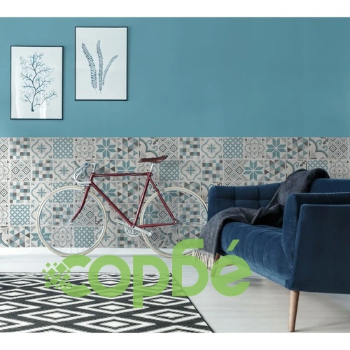 Grosfillex Стенни плочки Accent, 9 бр, 15,4x120 см, андалуско синьо ➤ топ цена ➤ sorbe.bg