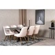 Venture Home Трапезни столове Velvet Deluxe 2 бр кадифе бежов и месинг