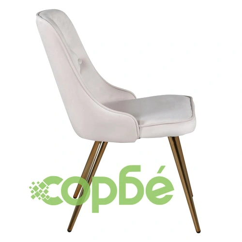 Venture Home Трапезни столове Velvet Deluxe 2 бр кадифе бежов и месинг ➤ топ цена ➤ sorbe.bg