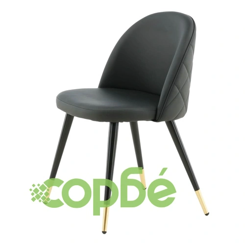 Venture Home Трапезни столове Velvet 2 бр кожена визия черно и месинг ➤ топ цена ➤ sorbe.bg