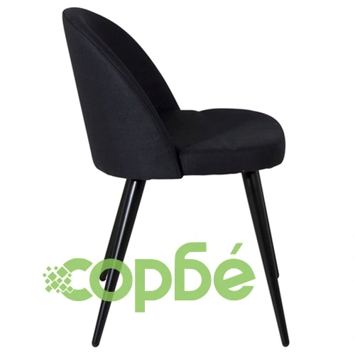 Venture Home Трапезни столове Velvet, 2 бр, полиестер, черни ➤ топ цена ➤ sorbe.bg