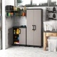 Keter Шкаф за съхранение с рафтове Pro, черно и сиво