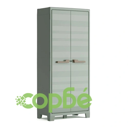 Keter Външен шкаф за съхранение с рафтове Planet, нефритово сиво ➤ топ цена ➤ sorbe.bg