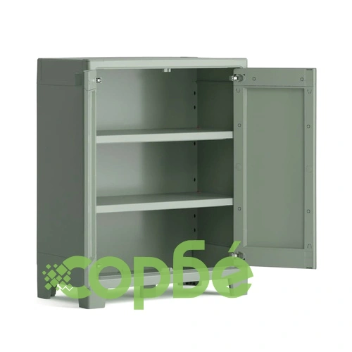 Keter Нисък шкаф за съхранение на открито Planet, нефритено сиво ➤ топ цена ➤ sorbe.bg