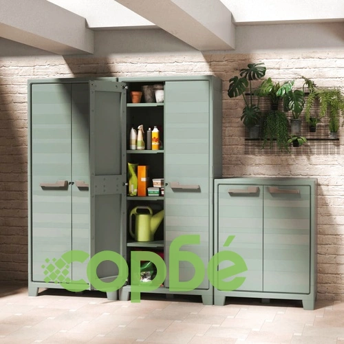 Keter Функционален шкаф за съхранение на открито Planet нефритено сиво ➤ топ цена ➤ sorbe.bg
