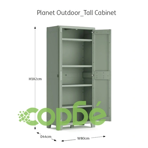 Keter Функционален шкаф за съхранение на открито Planet нефритено сиво ➤ топ цена ➤ sorbe.bg