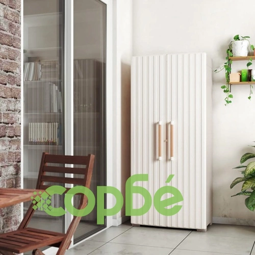 Keter Шкаф за съхранение с рафтове Groove, бежово и пясъчно ➤ топ цена ➤ sorbe.bg