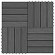 WPC декинг плочки релефни 11 бр 30x30 см 1 кв.м. черни