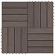 WPC декинг плочки релефни 11 бр 30x30 см 1 кв.м. тъмнокафяви