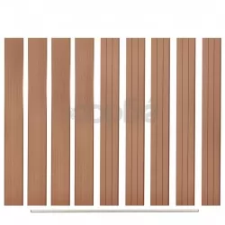 Резервни дъски за ограда, 9 бр, WPC, 170 см, кафяви