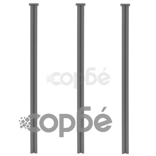 Оградни колове, 3 бр, WPC, 185 см ➤ топ цена ➤ sorbe.bg