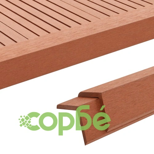 5 бр ъглови лайстни за настилка WPC 170 см светлокафяви ➤ топ цена ➤ sorbe.bg