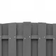 Ограден панел с 1 стълб, WPC, 180x(165-180) см, сив