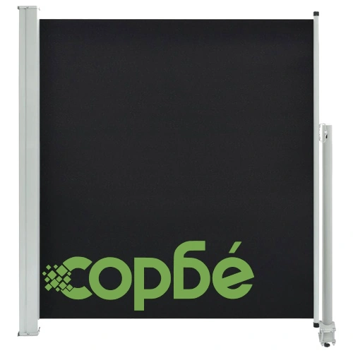Прибираща се странична тента, 140х300 см, черна ➤ топ цена ➤ sorbe.bg