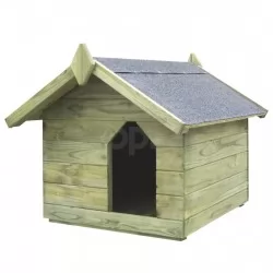 Градинска кучешка колиба, отваряем покрив, импрегниран бор