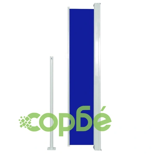 Прибираща се странична тента, 160х500 см, синя ➤ топ цена ➤ sorbe.bg