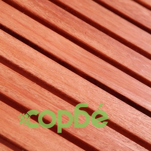 Градински трапезен комплект, 5 части, евкалипт и textilene ➤ топ цена ➤ sorbe.bg