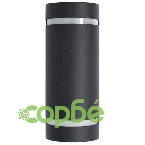 Фасадни аплици, 2 бр, 35 W, черни, полукръгли ➤ топ цена ➤ sorbe.bg