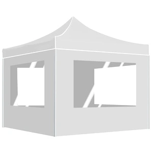 Професионална сгъваема парти шатра + стени алуминий 3х3 м бяла