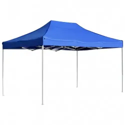 Професионална сгъваема шатра, алуминий, 4,5х3 м, синя