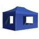 Професионална сгъваема шатра + стени алуминий 4,5х3 м синя