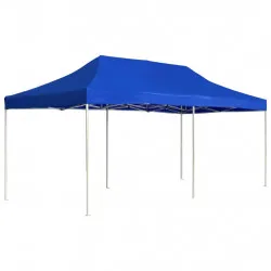 Професионална сгъваема шатра, алуминий, 6х3 м, синя