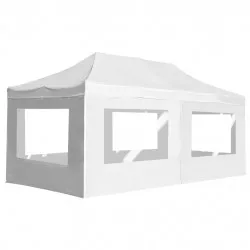Професионална сгъваема парти шатра + стени алуминий 6х3 м бяла