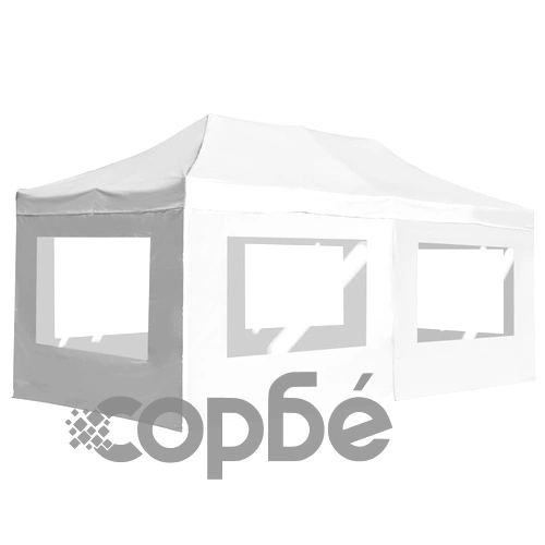Професионална сгъваема парти шатра + стени алуминий 6х3 м бяла ➤ топ цена ➤ sorbe.bg
