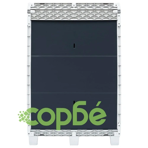 Градински кош за боклук с 3 торби, светлосив, 65x38x102 см ➤ топ цена ➤ sorbe.bg