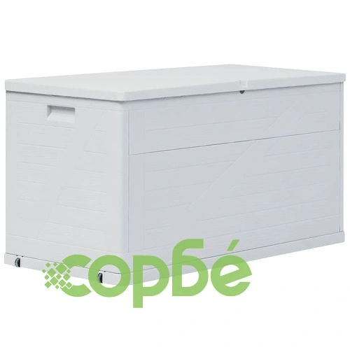 Градинска кутия за съхранение, 420 л, светлосива  ➤ топ цена ➤ sorbe.bg