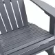 Градински люлеещ стол, дърво, сив