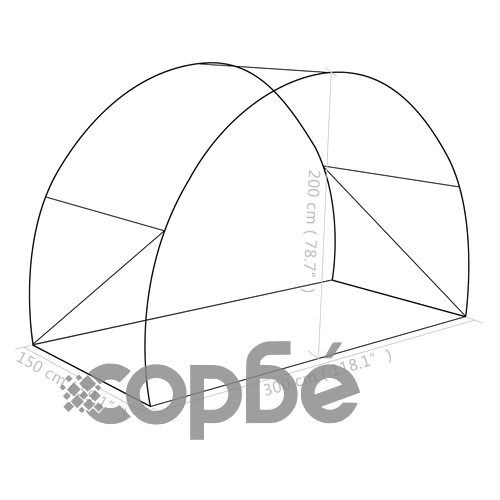 Оранжерия, 4,5 м², 300x150x200 см ➤ топ цена ➤ sorbe.bg