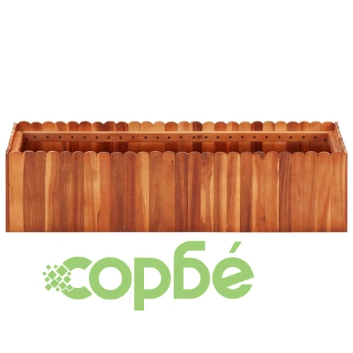 Градинска повдигната леха, 100x30x25 см, акациево дърво масив ➤ топ цена ➤ sorbe.bg