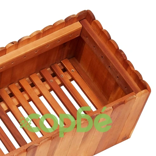 Градинска повдигната леха, 150x30x25 см, акациево дърво масив ➤ топ цена ➤ sorbe.bg