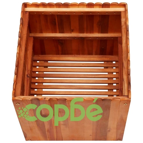 Градинска повдигната леха, 50x50x50 см, акациево дърво масив ➤ топ цена ➤ sorbe.bg