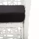 Външни столове с възглавници, 2 бр, полиратан, бели