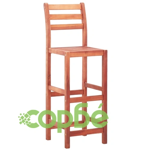 Бар столове, 2 бр, акациево дърво масив ➤ топ цена ➤ sorbe.bg