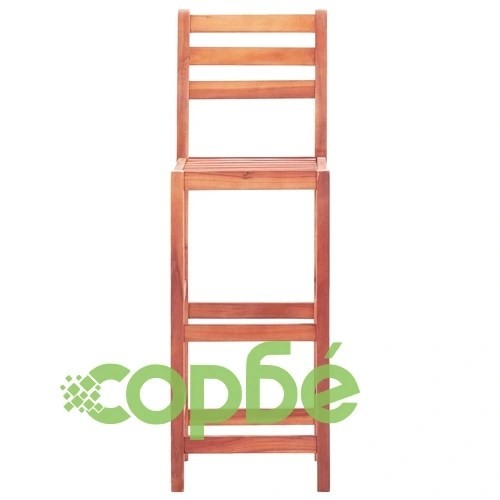 Бар столове, 2 бр, акациево дърво масив ➤ топ цена ➤ sorbe.bg