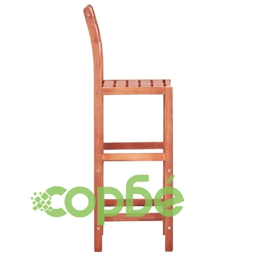 Бар столове, 2 бр, акациево дърво масив ➤ топ цена ➤ sorbe.bg