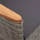 Накланящи градински столове с възглавници 2 бр полиратан сиви