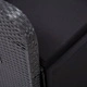 Градински комплект с възглавници, 11 части, полиратан, черен